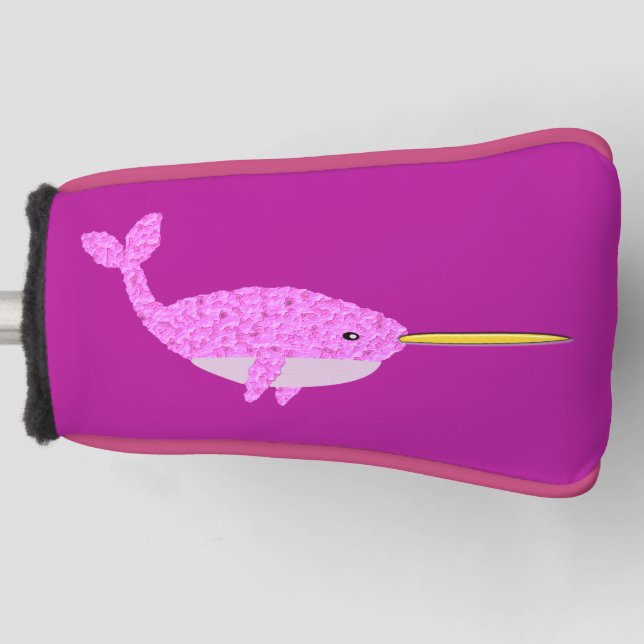Couvre-club De Golf Jolie fille rose bébé Narwhal (Devant)