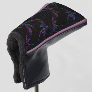 Couvre-club De Golf Jolie libellule violette Pixellée
