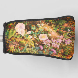 Couvre-club De Golf Jolies fleurs de pétunias vintage peinture florale