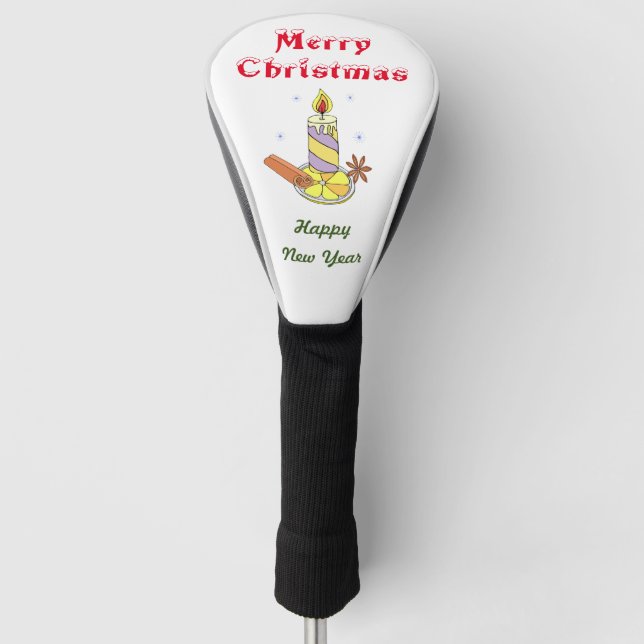 Couvre-club De Golf Joyeux Noël Bonne année (Devant)