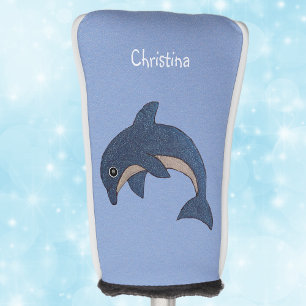 Couvre-club De Golf Jumelage dauphin bleu foncé blanc sourcil