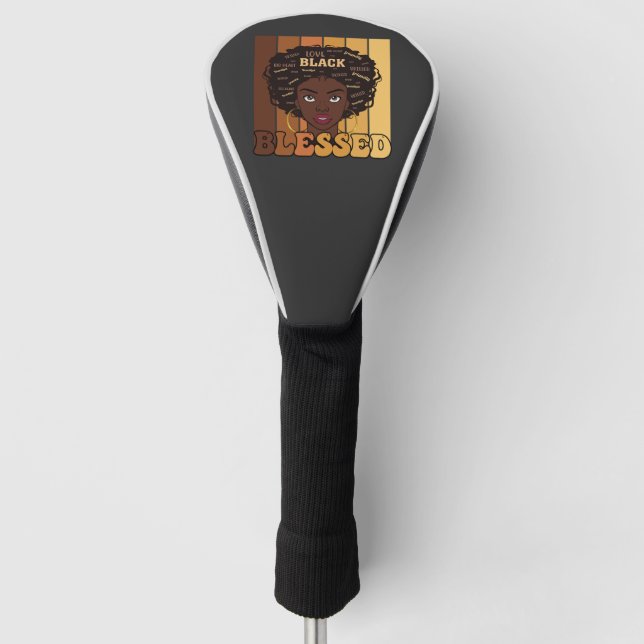 Couvre-club De Golf Junetdix Melanin Black African American Girl (Devant)
