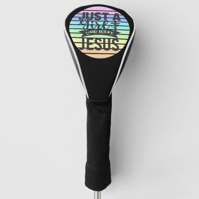 Couvre-club De Golf Juste une fille qui aime Jésus (Devant)