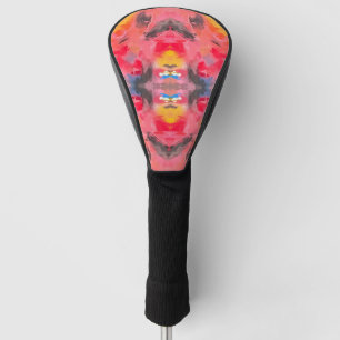 Couvre-club De Golf Kaleidoscope rose Abstrait