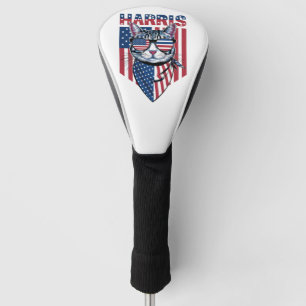 Couvre-club De Golf Kamala Harris Présidente 2024 Chat Drôle