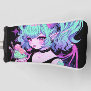 Couvre-club De Golf Kawaii Pastel Goth Little Demon Koakuma Anime Girl