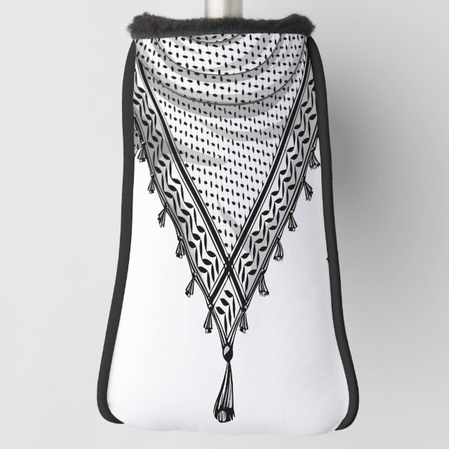 Couvre-club De Golf Keffiyeh Écharpe palestinienne tissu traditionnel (Tourné à 90°)