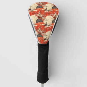 Couvre-club De Golf Kimono Couple Sakura Romantique Motif (1)