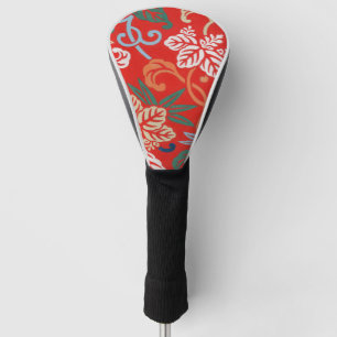 Couvre-club De Golf Kimono japonais hawaïen rouge