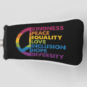 Couvre-club De Golf Kindness Peace Equality Love Inclusion Hope Divers