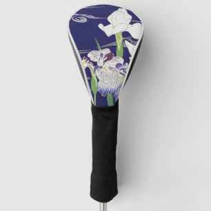 Couvre-club De Golf Kogyo Tsukioka Irises, Art Fleur Japonais