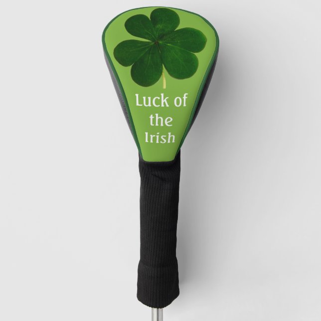 Couvre-club De Golf La chance du trèfle vert irlandais (Devant)