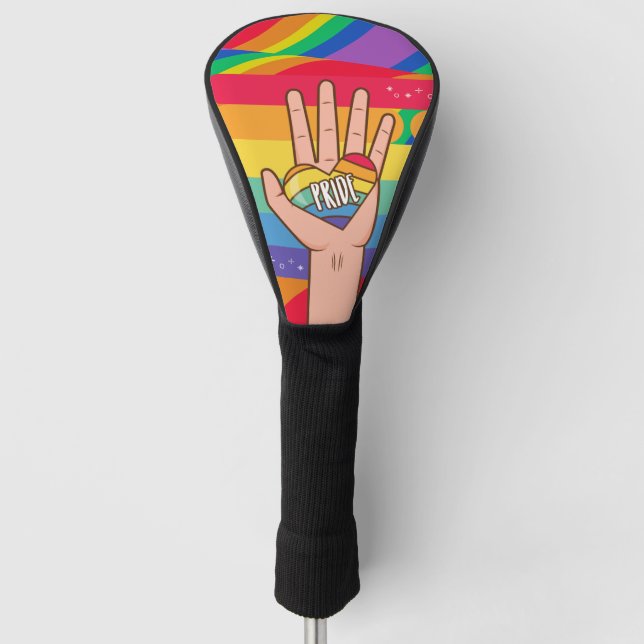 Couvre-club De Golf La    Fierté avec le thème arc-en-ciel  (Devant)