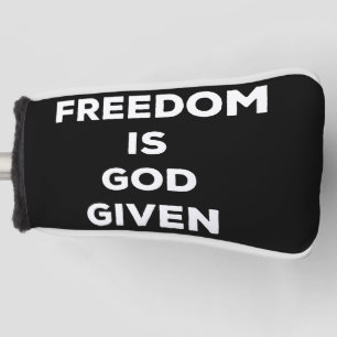 Couvre-club De Golf La liberté est donnée par Dieu