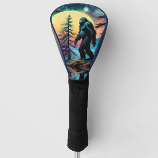 Couvre-club De Golf La Lune Sasquatch Colorée De Squatchin