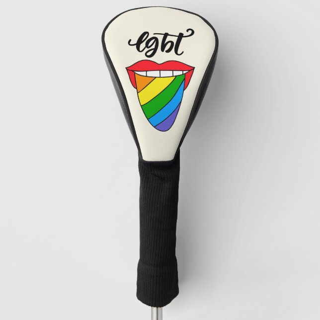 Couvre-club De Golf Langue arc-en-ciel LGBT (Devant)