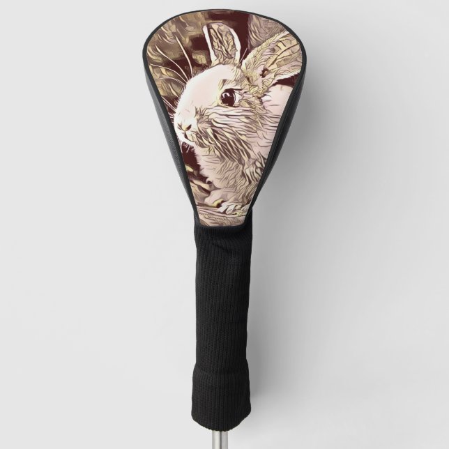 Couvre-club De Golf Lapin animal d'ArtStudio 819 (Devant)