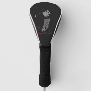Couvre-club De Golf L'art des mots du golf Precision Wins Quietly