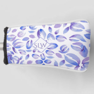 Couvre-club De Golf Lavender Floral Monogram Dames