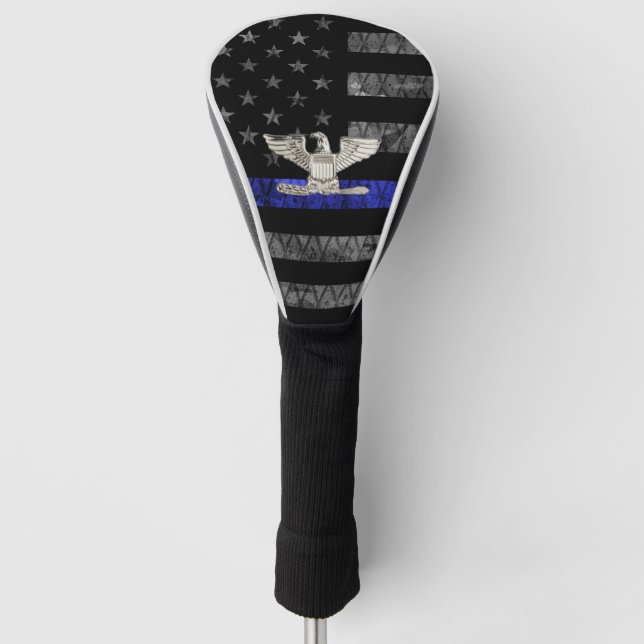 Couvre-club De Golf Le colonel Thin Blue Line Distresse (Devant)