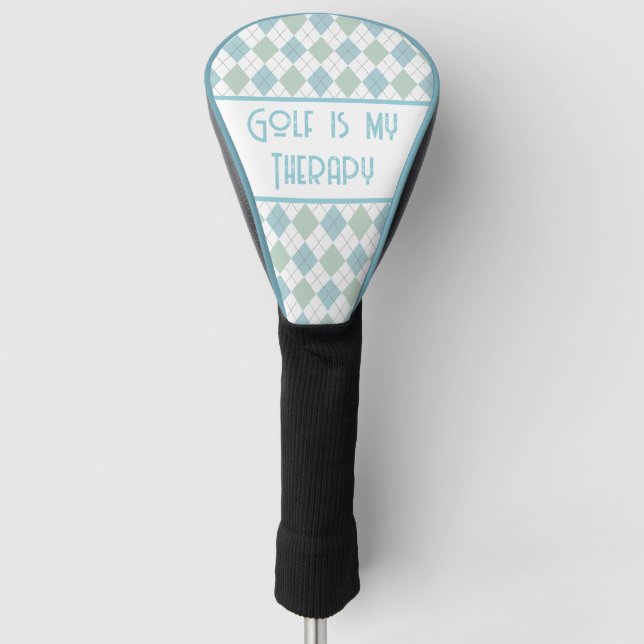 Couvre-club De Golf Le golf est mon Jacquard thérapeutique (Devant)