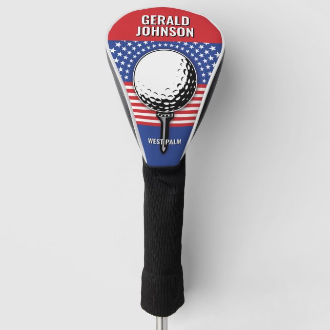Couvre-club De Golf Le golf patriotique américain (Devant)