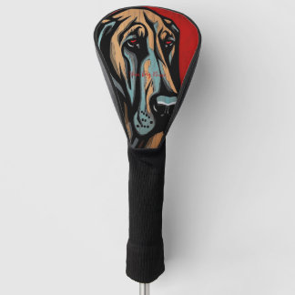 Couvre-club De Golf Le Grand Chien Danois, Rouge et Noir 004 - Ulises