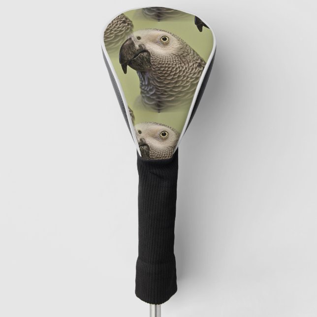 Couvre-club De Golf Le perroquet gris africain du Congo (Devant)