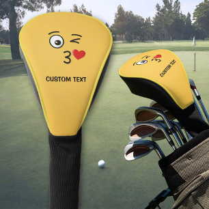 Couvre-club De Golf Le visage Jetant un baiser