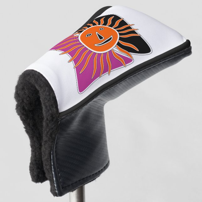 Couvre-club De Golf Le visage souriant du soleil (Devant 3/4)