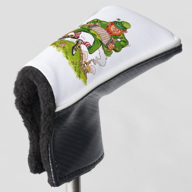 Couvre-club De Golf Leprechaun en vert, Joyeuse Saint Patrick's Day (Devant 3/4)