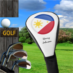 Couvre-club De Golf Les clubs de golf philippins Drapeau et Monogramme