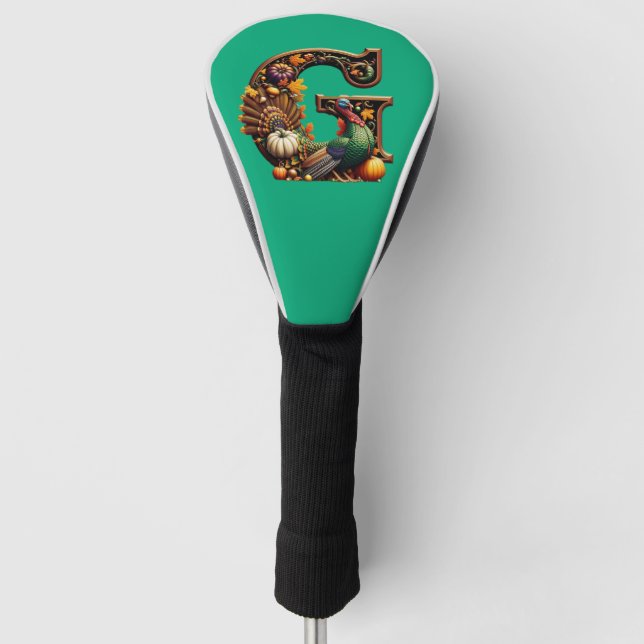 Couvre-club De Golf Letter G Thanksgiving style  (Devant)