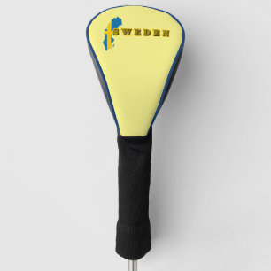 Couvre-club De Golf LETTRE D'ART suédois moderne Carte Drapeau Souveni