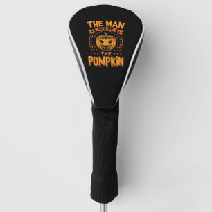 Couvre-club De Golf L'homme derrière l'Halloween Citrouille