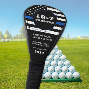 Couvre-club De Golf Ligne Bleue Mince Retraite Personnalisée 10-7 Poli