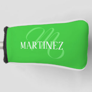 Couvre-club De Golf Lime Green Elegant Nom Personnalisé Club