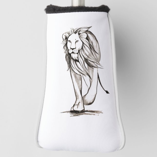 Couvre-club De Golf Lion (Tourné à 90°)