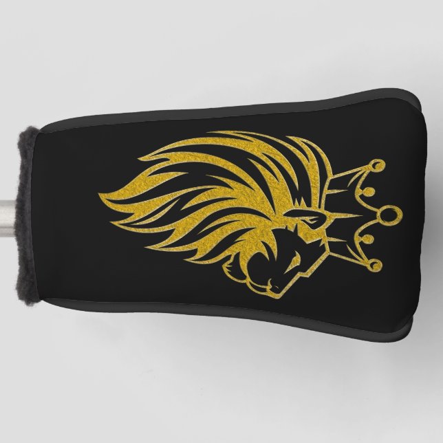Couvre-club De Golf Lion Avec Couronne - Style Or 2 (Devant)