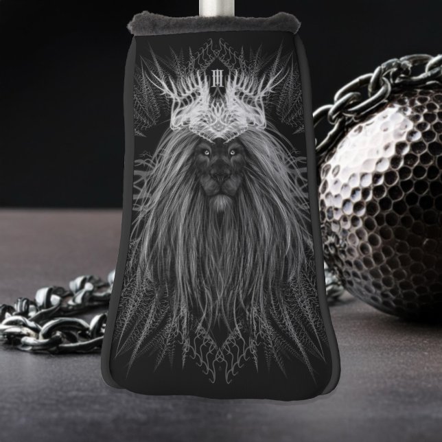 Couvre-club De Golf Lion avec monogramme de couronne (Créateur téléchargé)