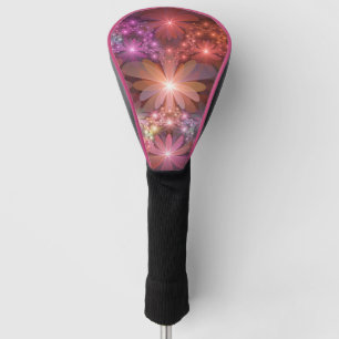 Couvre-club De Golf Lit De Fleurs Coloré brillant Abstrait Fractage Ar