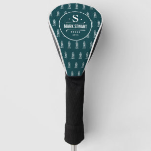 Couvre-club De Golf Logo de Golfer Monogramme / Monogramme