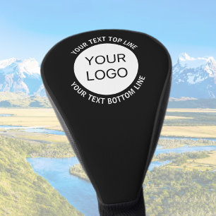 Couvre-club De Golf Logo d'entreprise ou toute image et texte modifiab