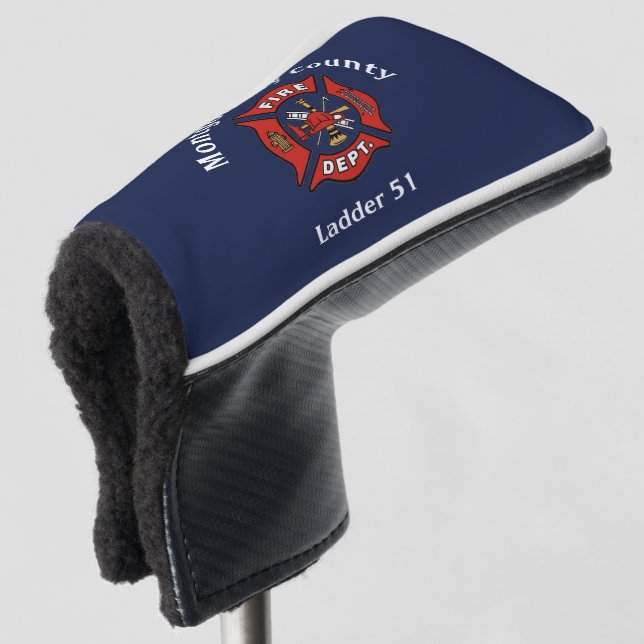 Couvre-club De Golf Logo du service d'incendie personnalisé (Devant 3/4)