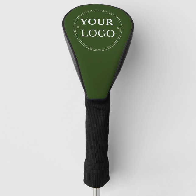 Couvre-club De Golf Logo Marqué Vert Noir (Devant)