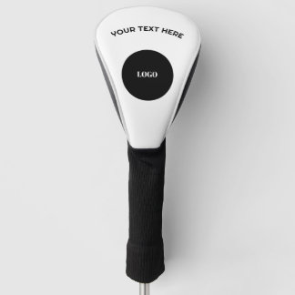 Couvre-club De Golf Logo simple avec promo texte