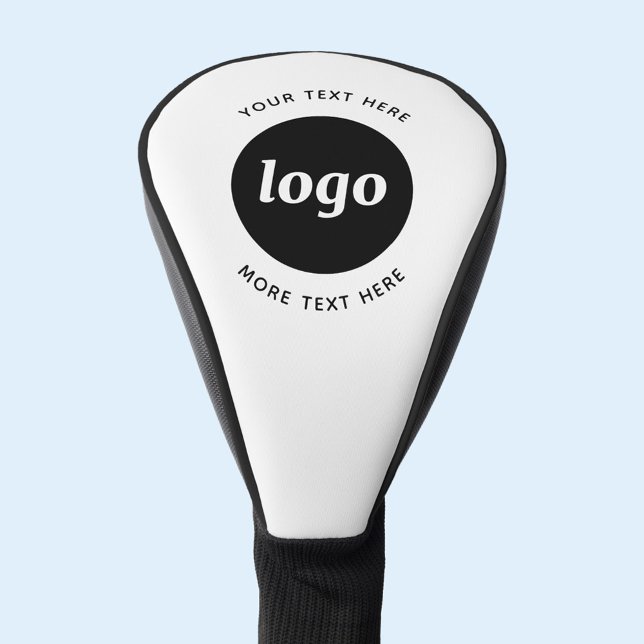 Couvre-club De Golf Logo simple avec texte promotionnel d'entreprise (Custom logo with text promotional business golf head cover)