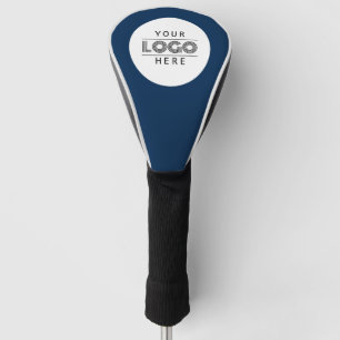 Couvre-club De Golf Logo simple personnalisé Marine Blue Business