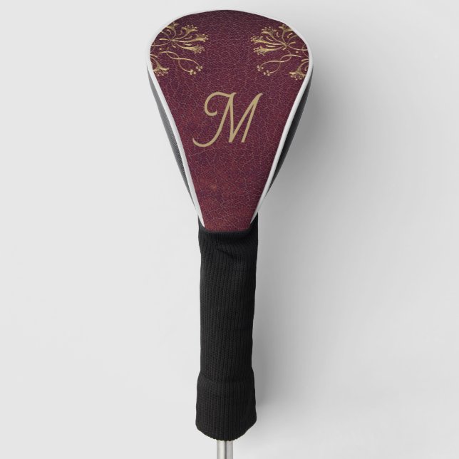 Couvre-club De Golf look en cuir antique monogrammed (Devant)