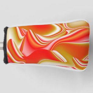Couvre-club De Golf Love and Gold Abstrait 3D Rainbowart